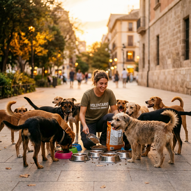 Feeding street dogs